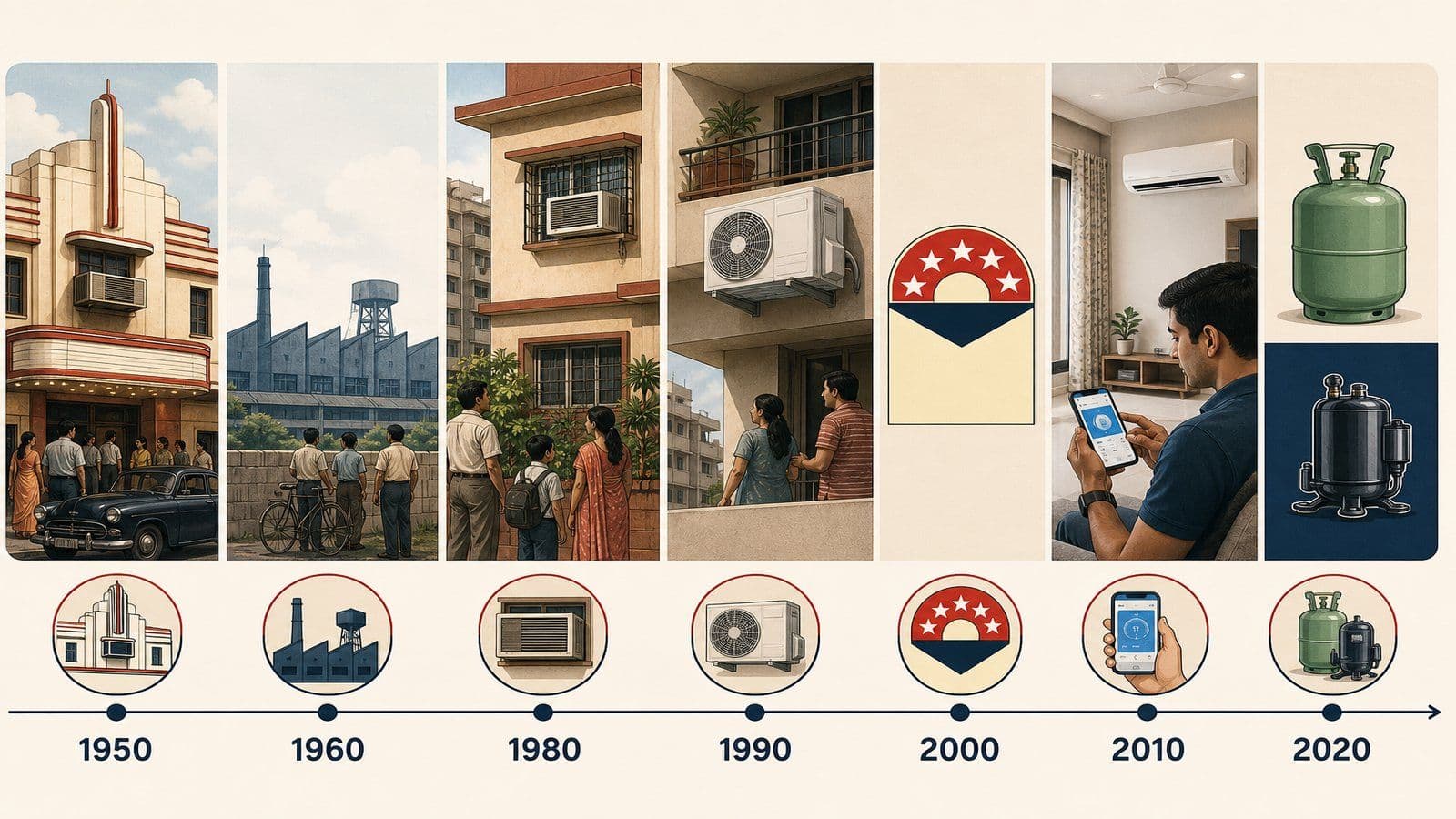 History of AC in India: Air Conditioning Evolution from 1954 to 2026